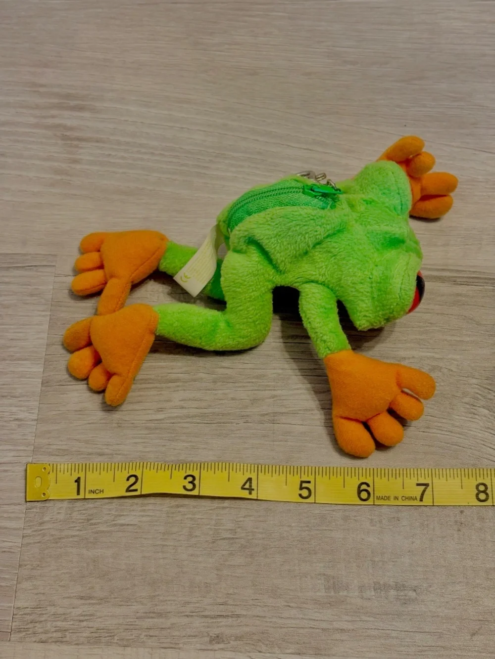 Rainforest Cafe Cha Cha the Frog Coin Purse Pouch Keychain Plush Retro Merch
